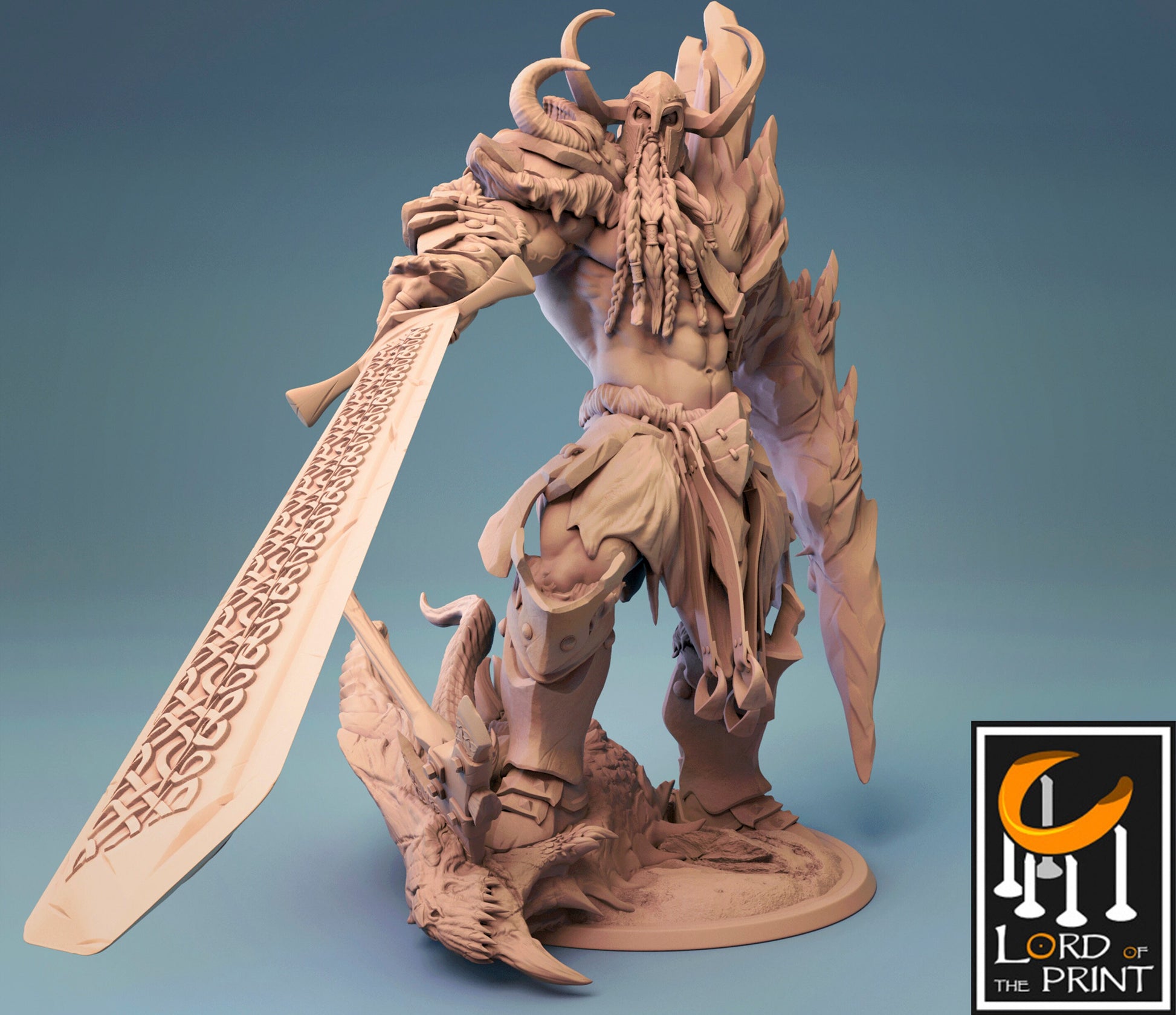 Viking Frost Giant, Standing - Lord of the Print Miniature | Dungeons & Dragons | Pathfinder | Tabletop