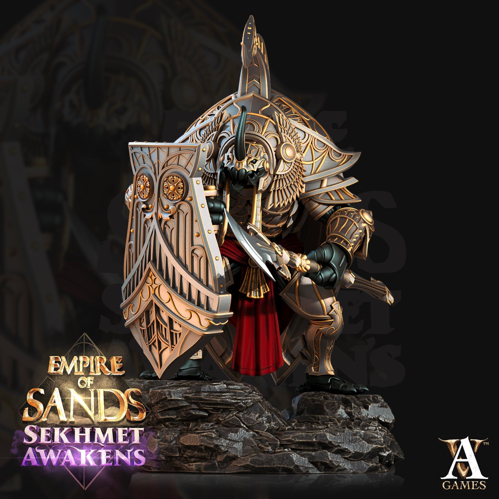 Golden Scarabs Bundle - 4 Archvillain Games Printed Miniatures | Dungeons & Dragons | Pathfinder | Tabletop