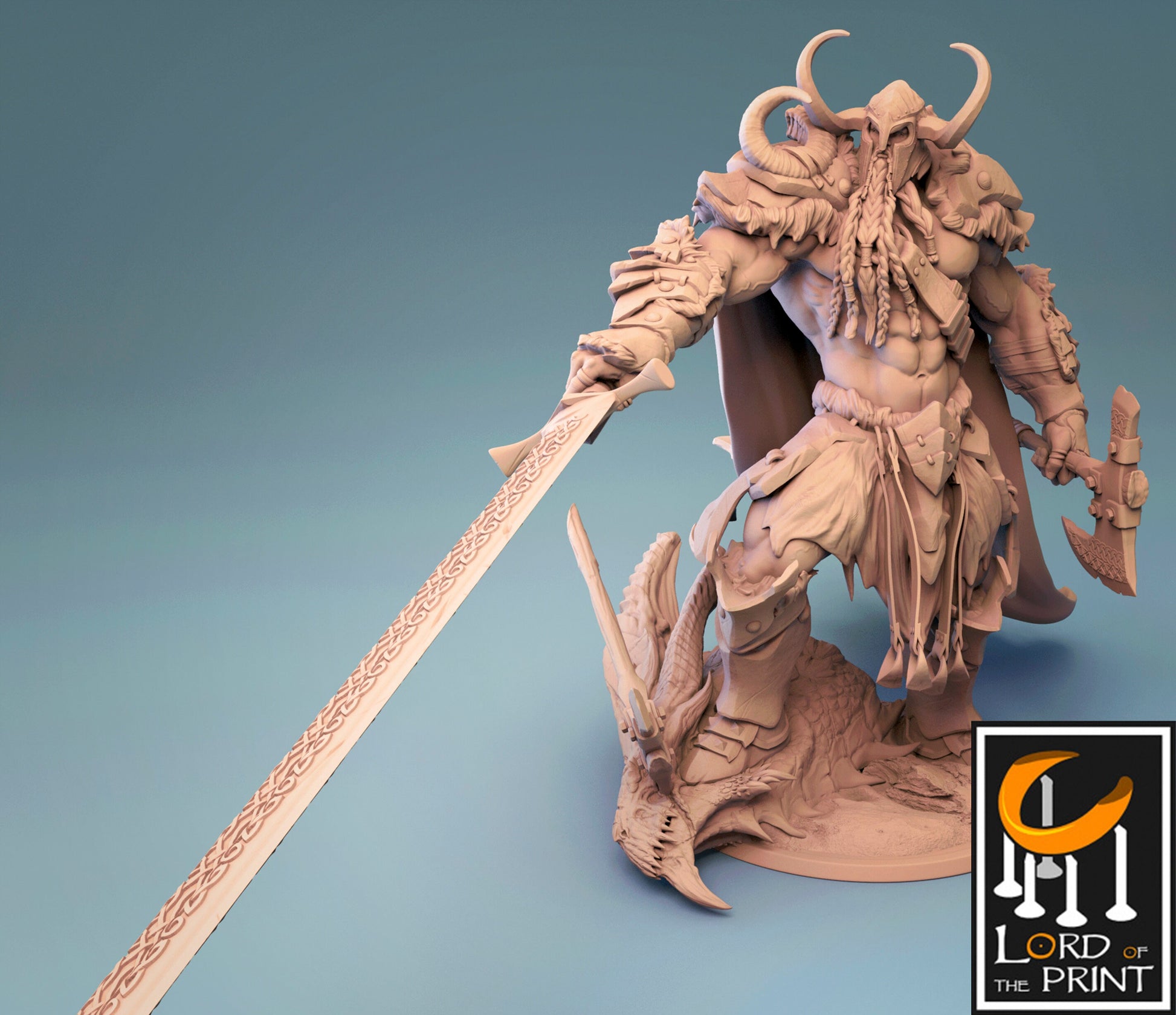 Viking Frost Giant, Standing - Lord of the Print Miniature | Dungeons & Dragons | Pathfinder | Tabletop