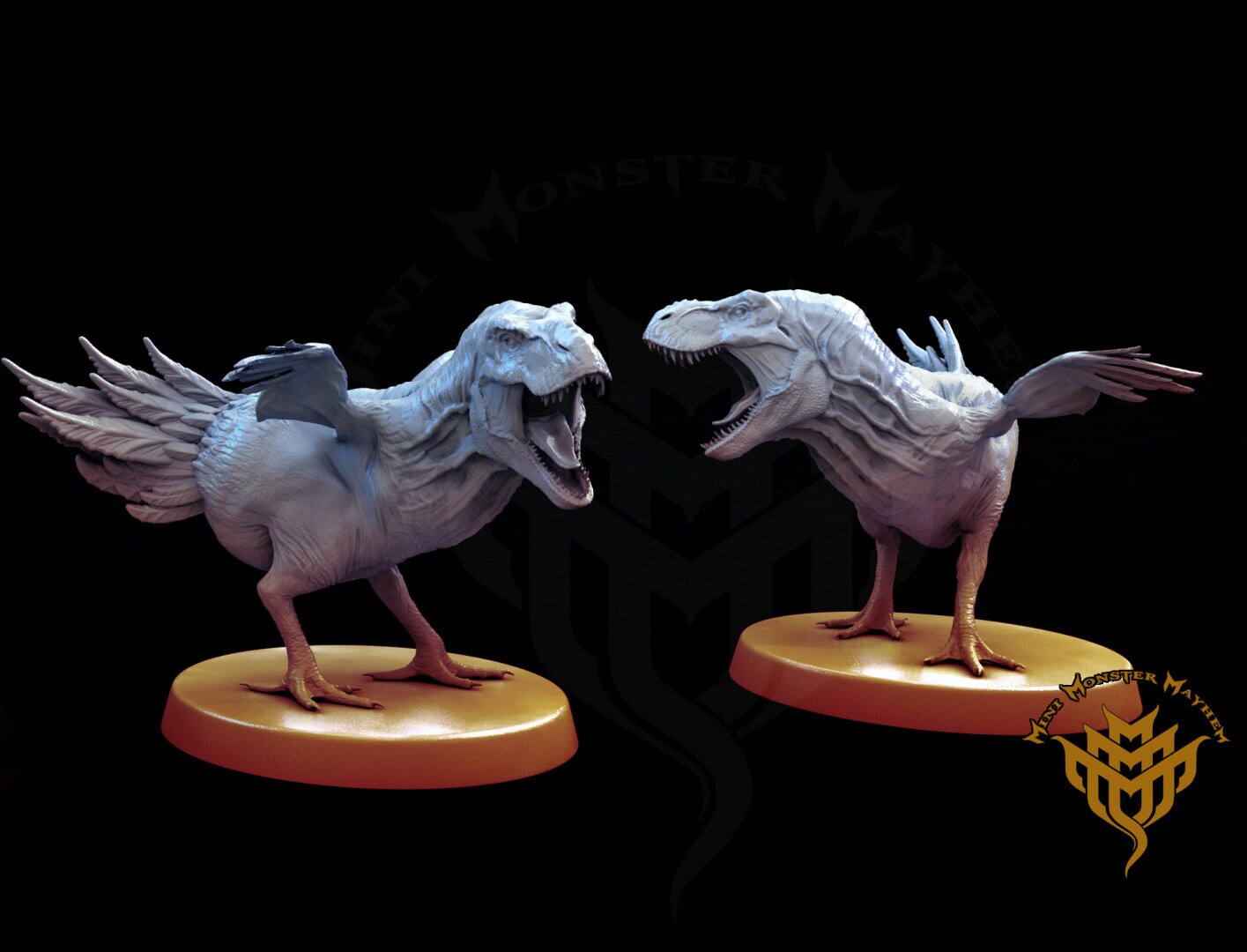 Chicken T Rex - Apex Rex - 25mm tall Mini Monster Mayhem Printed Miniatures | Dungeons & Dragons | Pathfinder | Tabletop