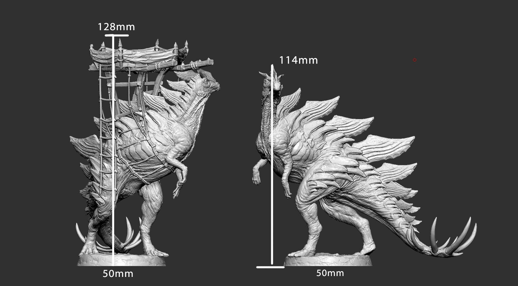 Stegosaurus Bundle - 2 Mini Monster Mayhem Printed Miniatures | Dungeons & Dragons | Pathfinder | Tabletop