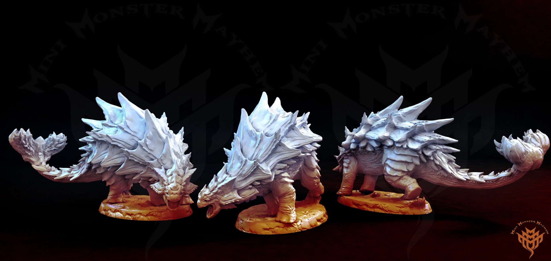 Ankylosaurus Painted Model - Mini Monster Mayhem Printed Miniature | Dungeons & Dragons | Pathfinder | Tabletop