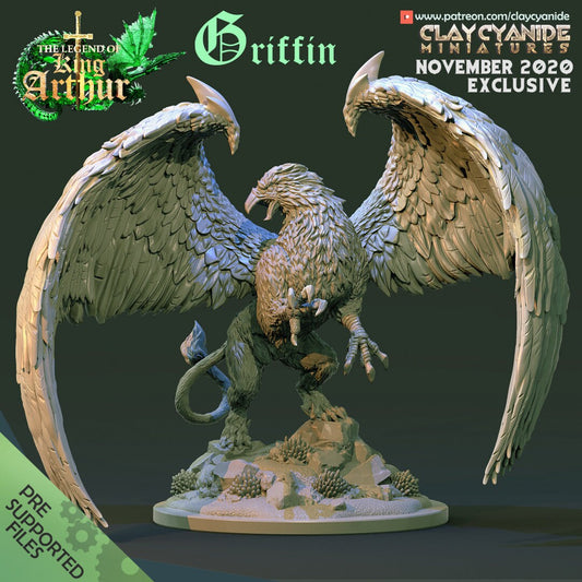 Griffin - Clay Cyanide Printed Miniature | Dungeons & Dragons | Pathfinder | Tabletop