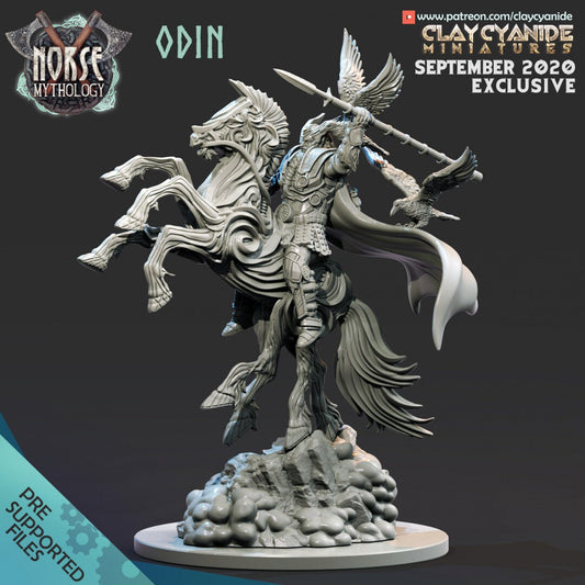 Odin - Clay Cyanide Printed Miniature | Dungeons & Dragons | Pathfinder | Tabletop