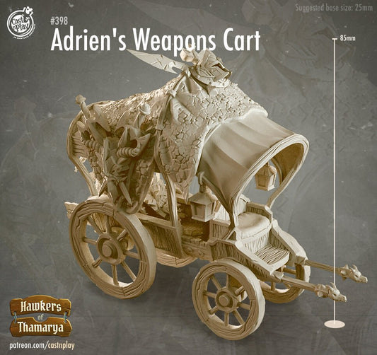 Weapon Cart - Cast n Play Printed Miniature | Dungeons & Dragons | Pathfinder | Tabletop