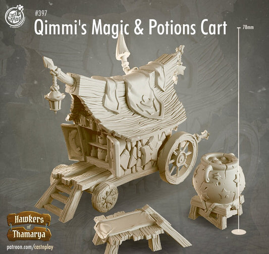 Potion Cart - Cast n Play Printed Miniature | Dungeons & Dragons | Pathfinder | Tabletop