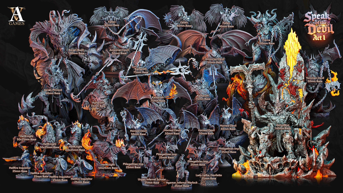 Horned Devil - Archvillain Games Printed Miniature | Dungeons & Dragons | Pathfinder | Tabletop