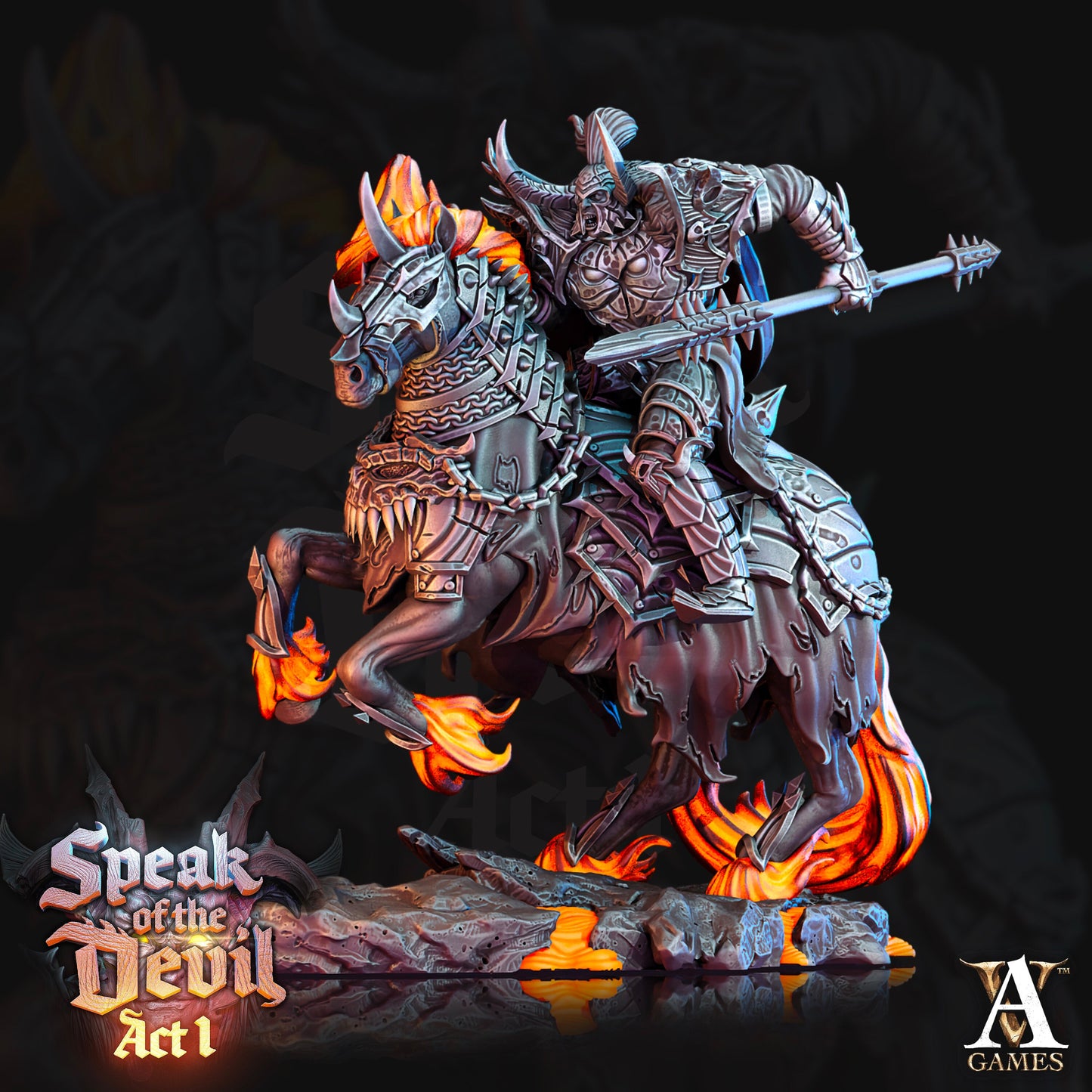 Hell Knights bundle Painted - 4 Archvillain Games Printed Miniatures | Dungeons & Dragons | Pathfinder | Tabletop