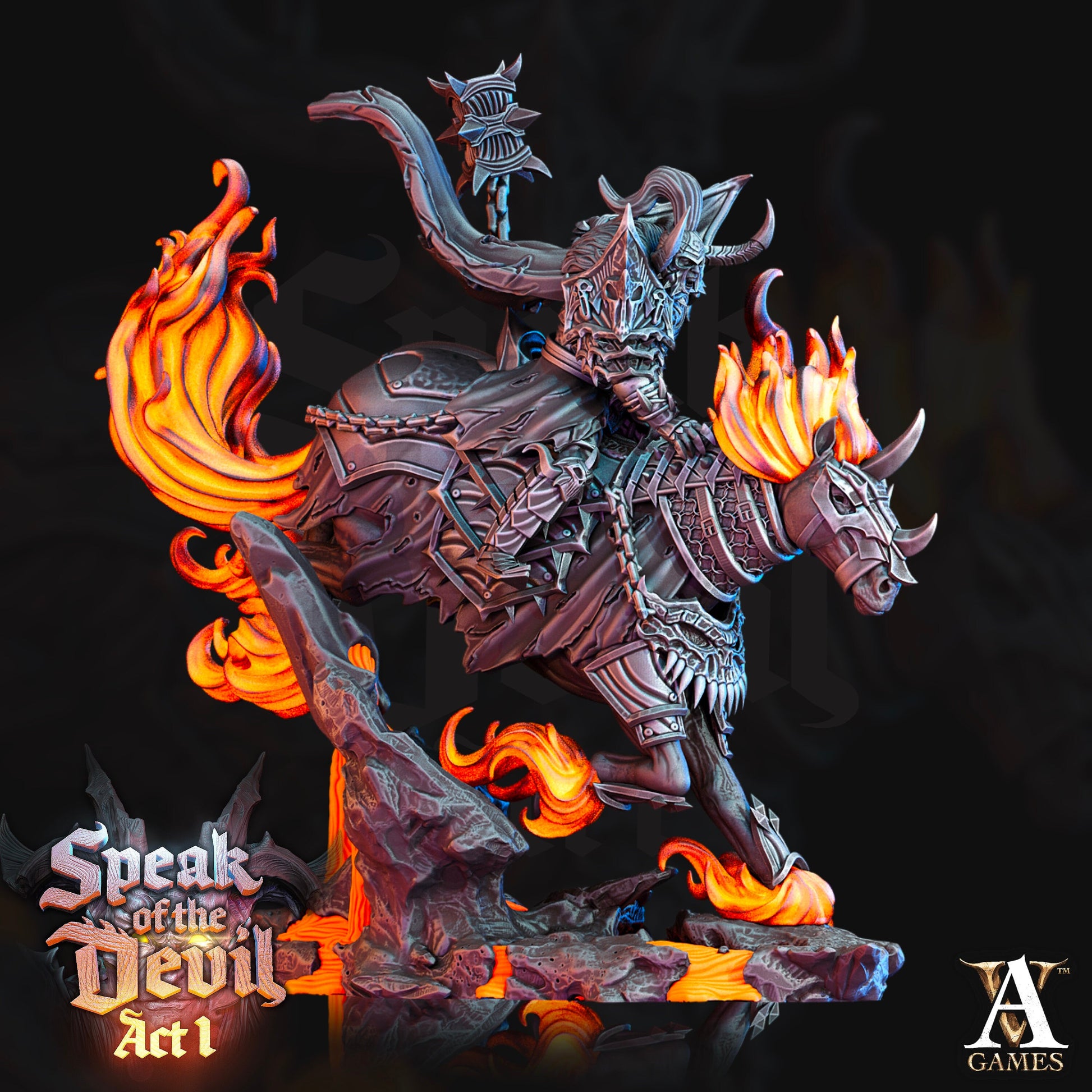 Hell Knights bundle Painted - 4 Archvillain Games Printed Miniatures | Dungeons & Dragons | Pathfinder | Tabletop