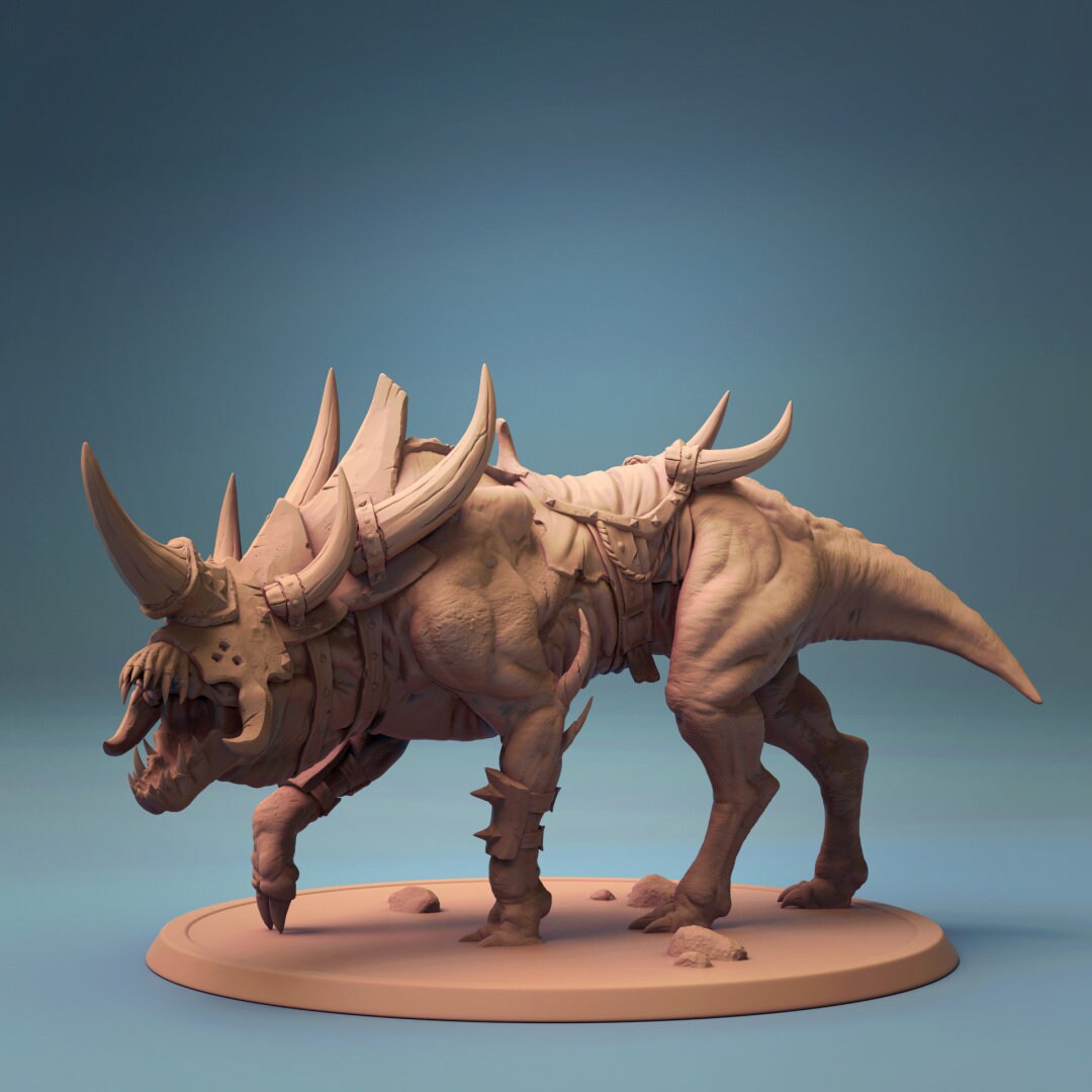 Mounted Raider Demon - Lord of the Print Miniature | Dungeons & Dragons | Pathfinder | Tabletop