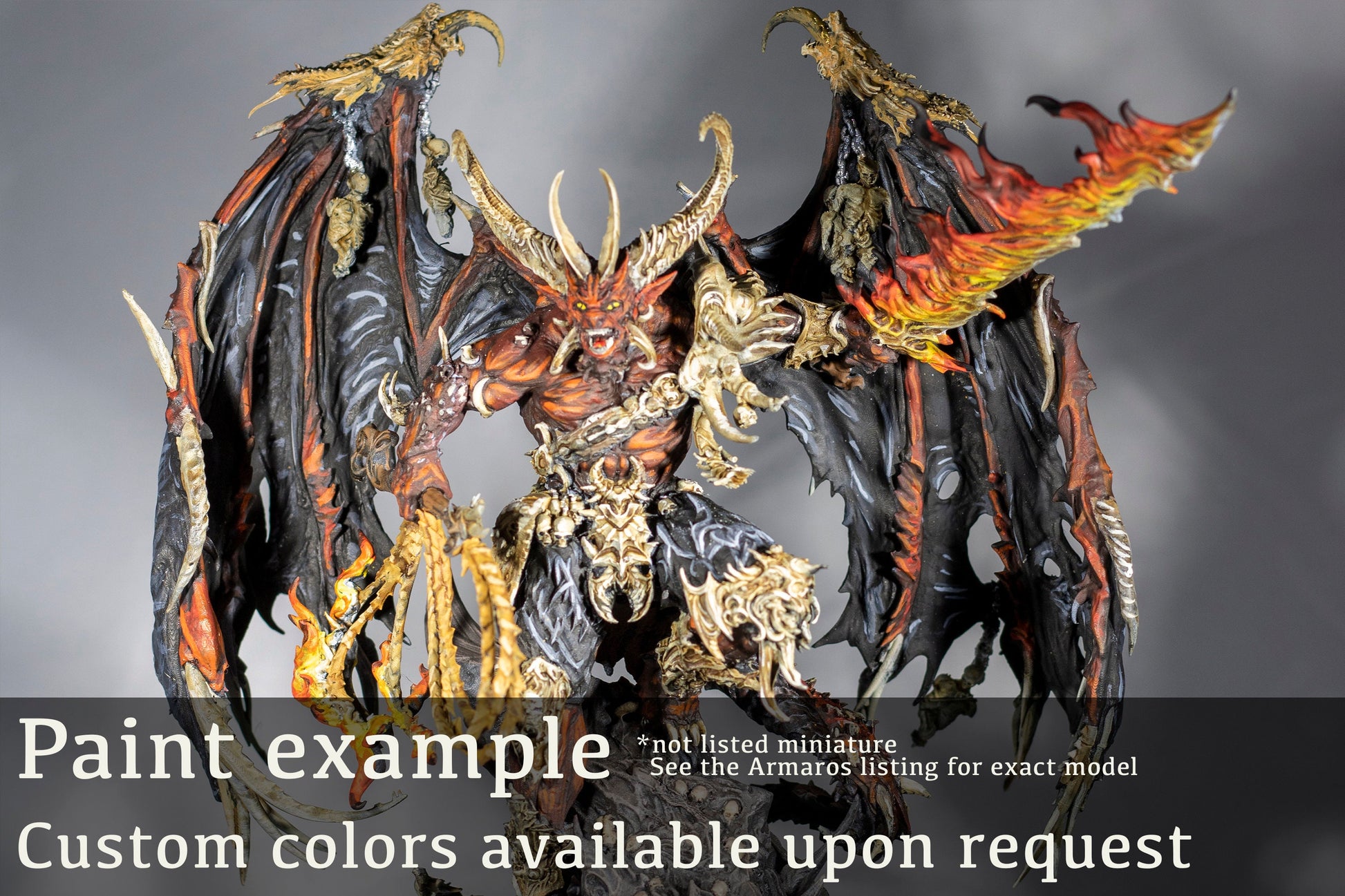 Adult Black Dragon Painted Model - Lord of the Print Miniature | Dungeons & Dragons | Pathfinder | Tabletop