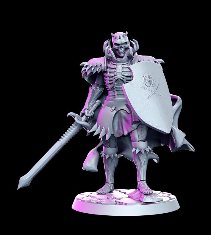 Skrull, Skeleton Knight - RN Estudio Printed Miniature | Dungeons & Dragons | Pathfinder | Tabletop