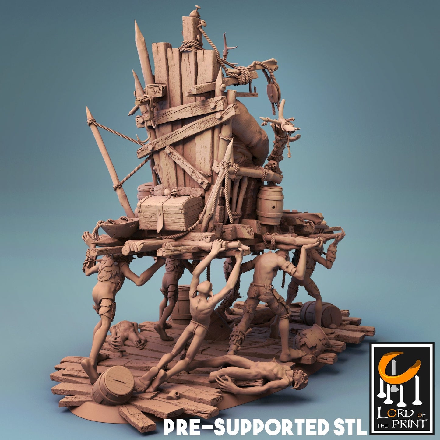 Goblin Palanquin - Lord of the Print Miniature | Dungeons & Dragons | Pathfinder | Tabletop