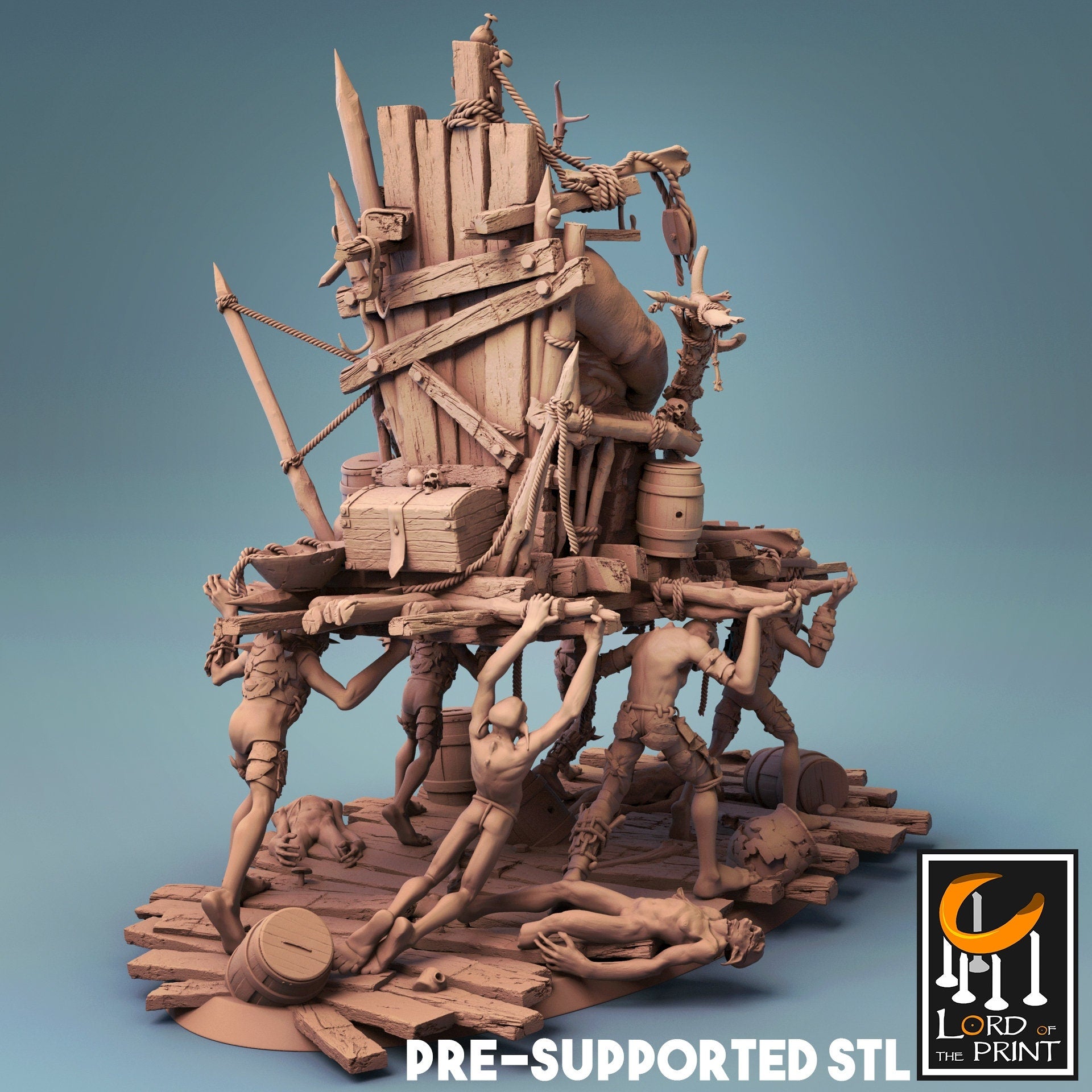 Goblin Palanquin - Lord of the Print Miniature | Dungeons & Dragons | Pathfinder | Tabletop