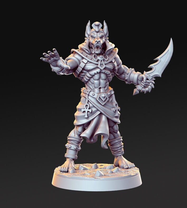 Anubti Warrior - RN Estudio Printed Miniature | Dungeons & Dragons | Pathfinder | Tabletop