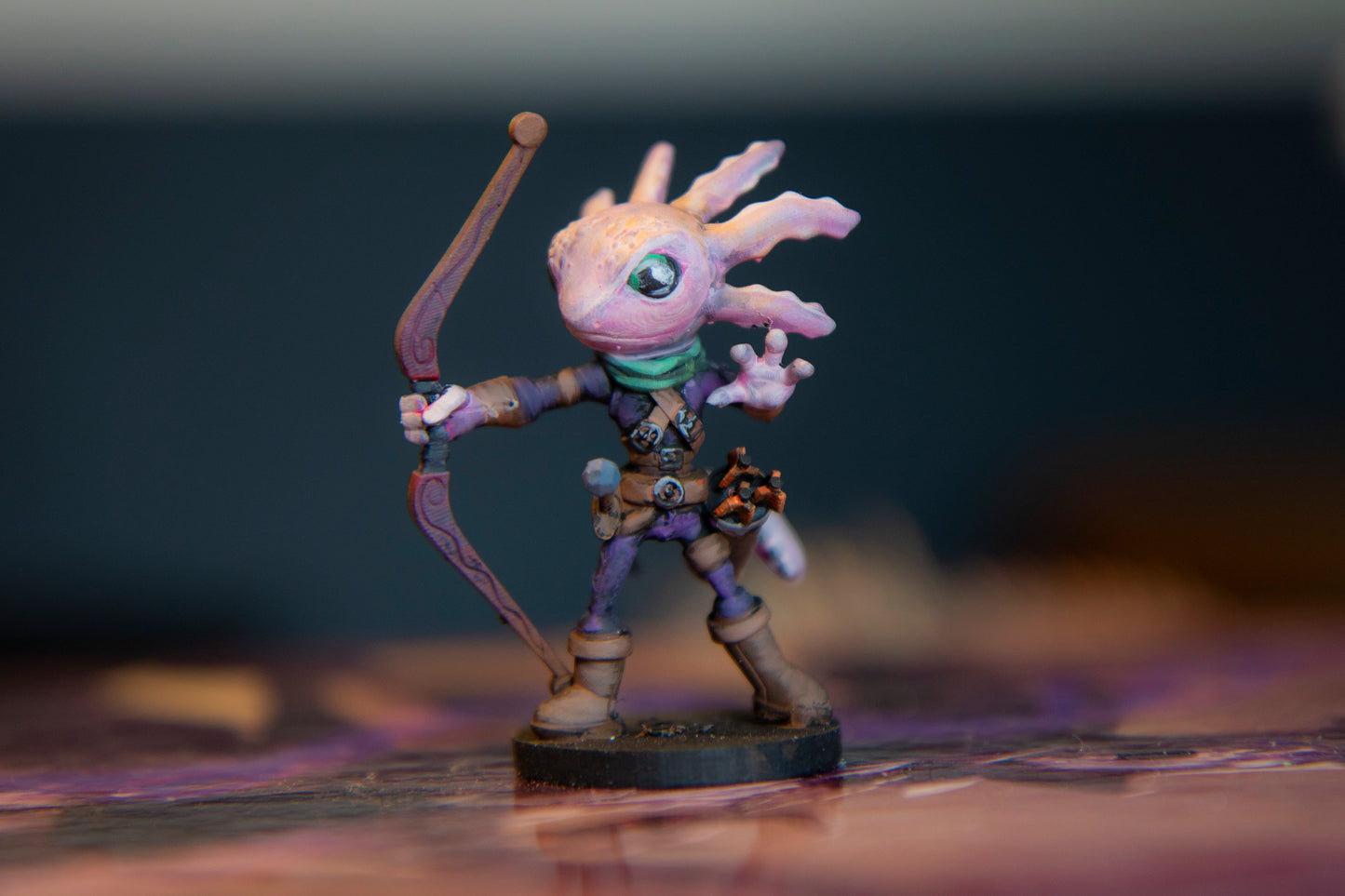 Axolotl Ranger - Dice Heads Printed Miniatures | Dungeons & Dragons | Pathfinder | Tabletop