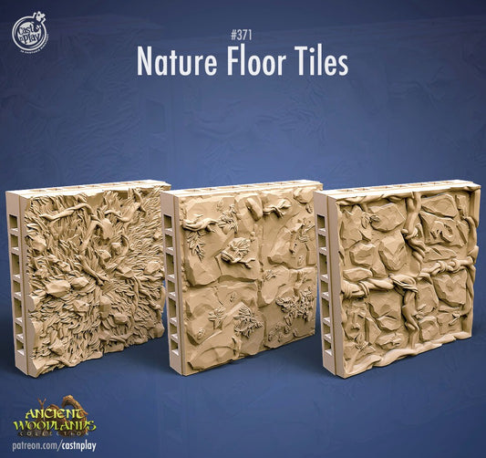 Nature Floor Tiles, Woodlands, Forest - Cast n Play Printed Map Tiles | Dungeons & Dragons | Pathfinder | Tabletop