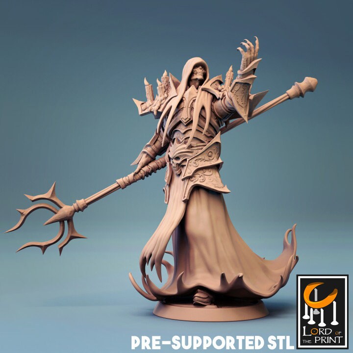 Necromancer - Lord of the Print Miniature | Dungeons & Dragons | Pathfinder | Tabletop