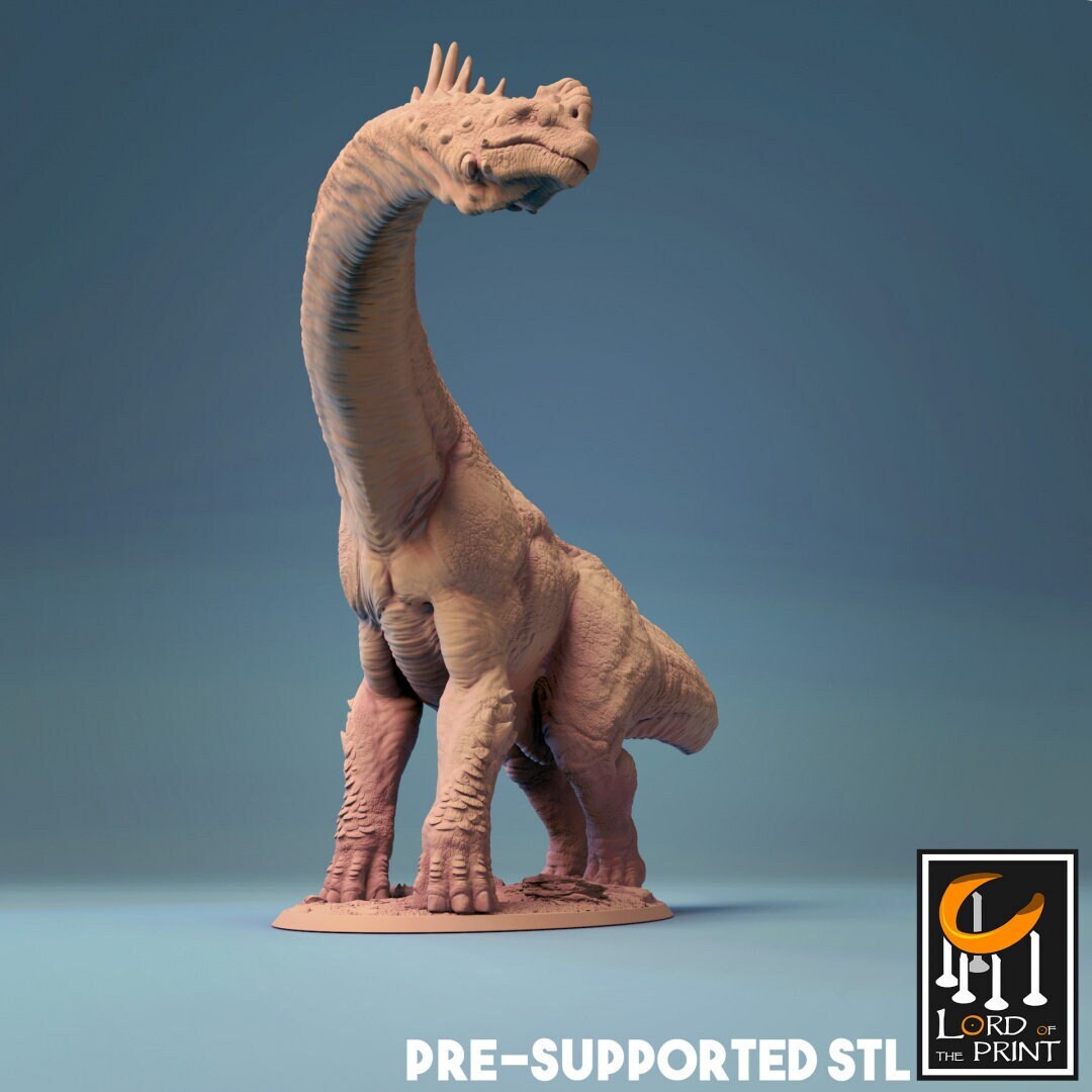 Massive Brachiosaurus - Lord of the Print Miniature | Dungeons & Dragons | Pathfinder | Tabletop