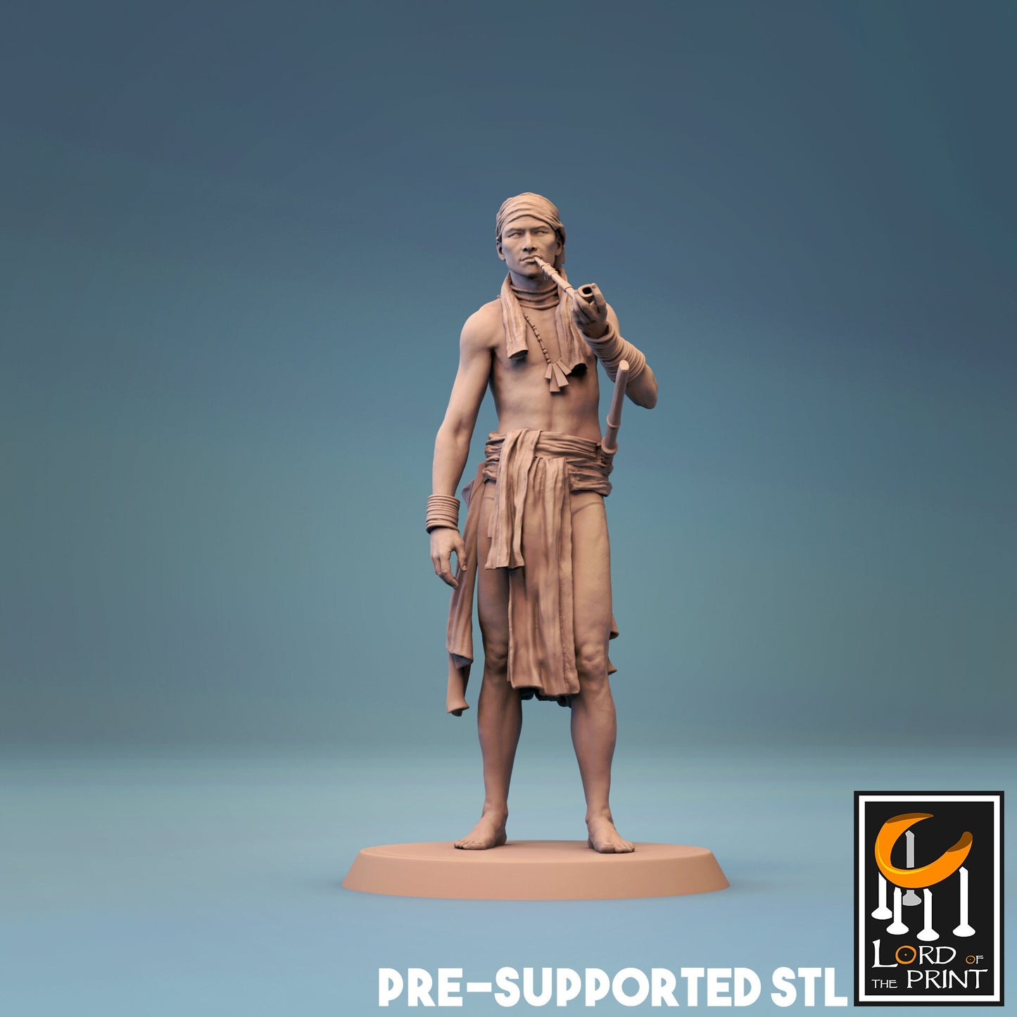 Igorot Smoker - Lord of the Print Miniature | Dungeons & Dragons | Pathfinder | Tabletop