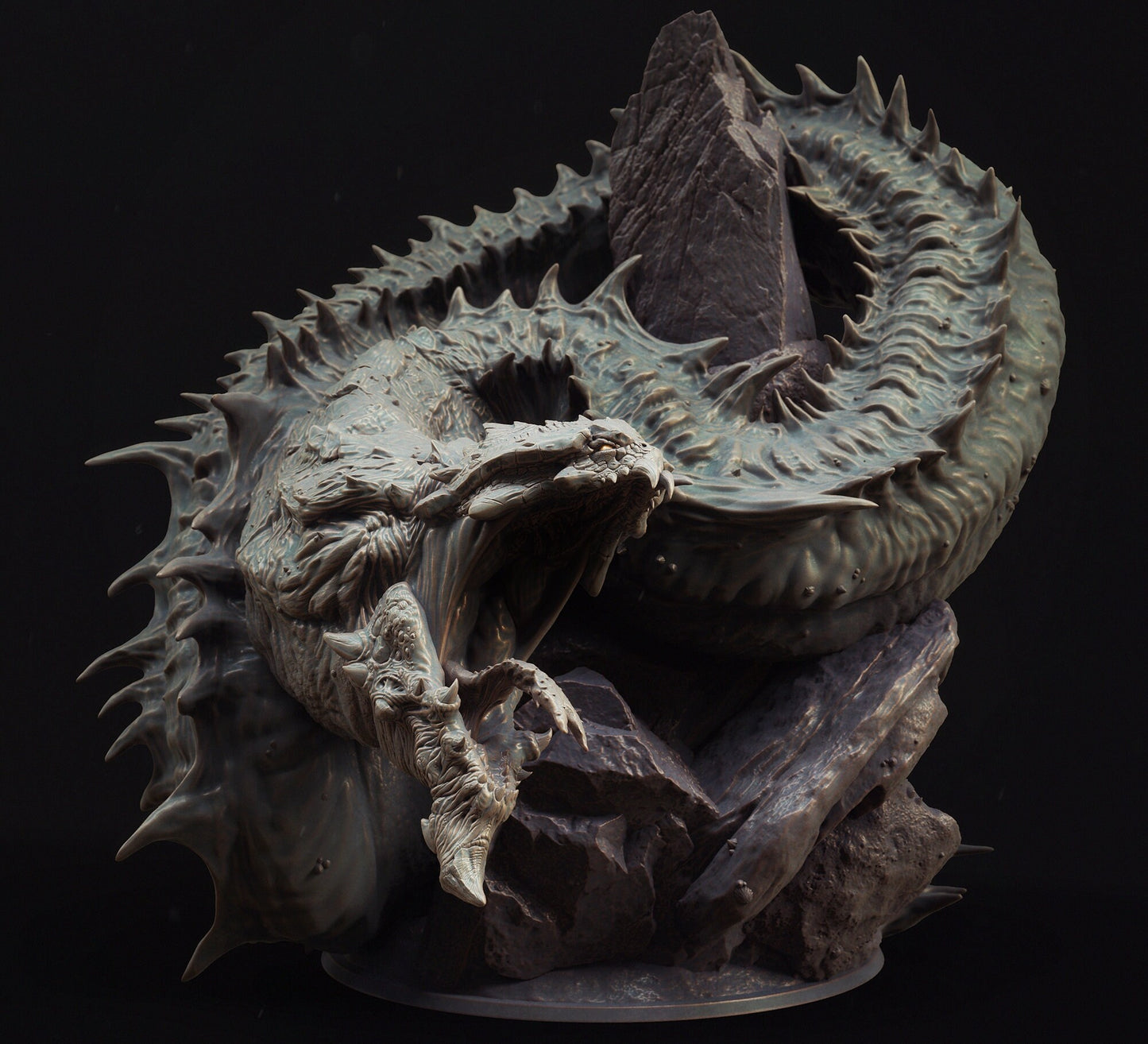 Jormungandr, Nordic Leviathan - Lord of the Print Miniature | Dungeons & Dragons | Pathfinder | Tabletop