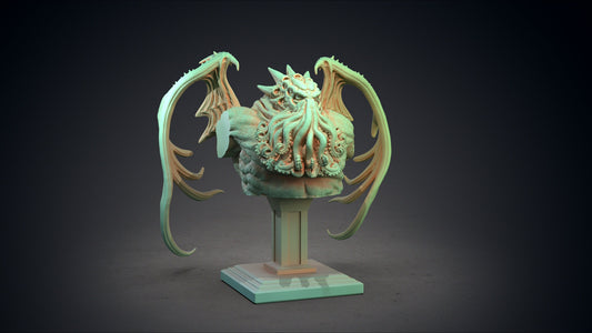 Cthulhu Bust - Clay Cyanide Printed Miniature | Dungeons & Dragons | Pathfinder | Tabletop