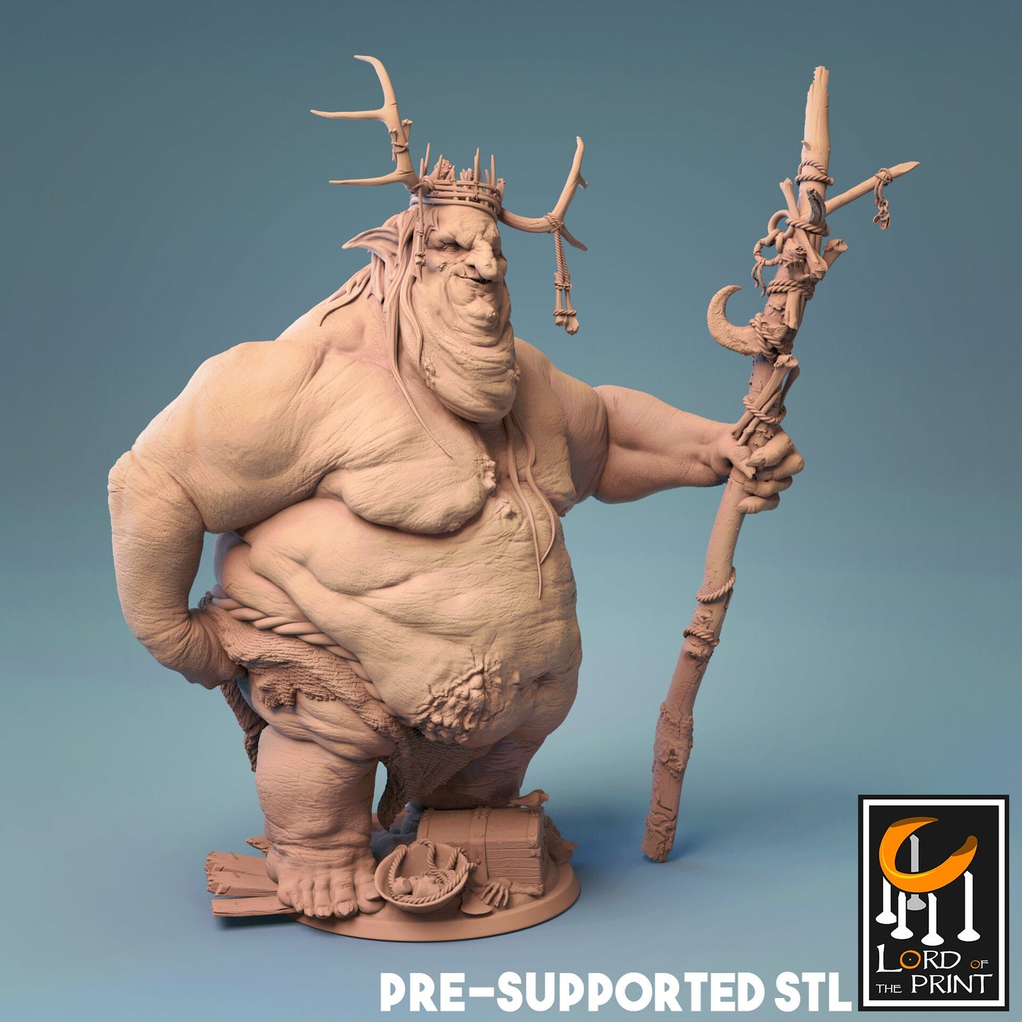 Goblin King - Lord of the Print Miniature | Dungeons & Dragons | Pathfinder | Tabletop