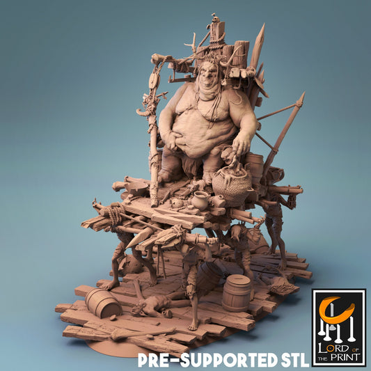 Goblin Palanquin - Lord of the Print Miniature | Dungeons & Dragons | Pathfinder | Tabletop