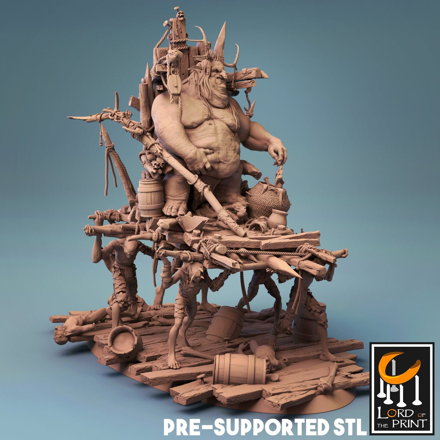 Goblin Palanquin - Lord of the Print Miniature | Dungeons & Dragons | Pathfinder | Tabletop