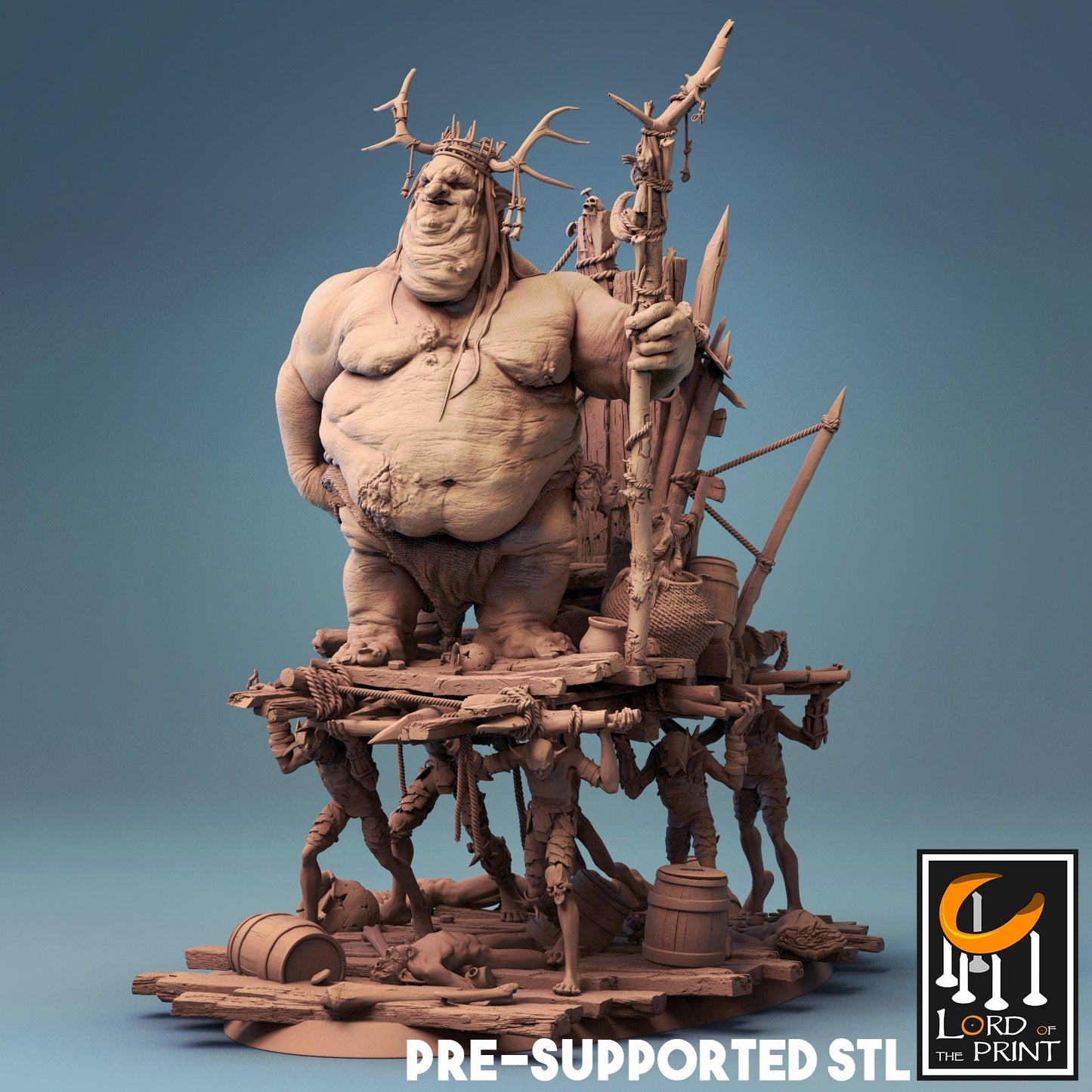 Goblin Palanquin - Lord of the Print Miniature | Dungeons & Dragons | Pathfinder | Tabletop