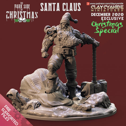 Santa Claus - Clay Cyanide Printed Miniature | Dungeons & Dragons | Pathfinder | Tabletop