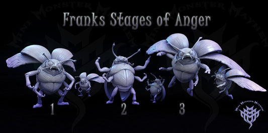Frank, Ladybug Brusier - 4 Mini Monster Mayhem Printed Miniatures | Dungeons & Dragons | Pathfinder | Tabletop