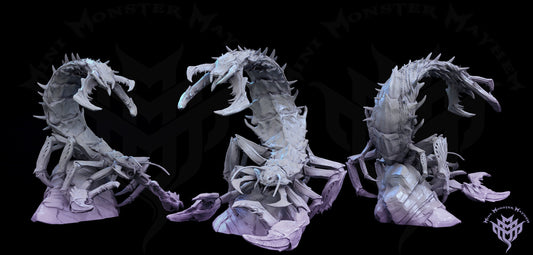Giant DeathStalker Hybrid Scorpion with Rider - Mini Monster Mayhem Printed Miniature | Dungeons & Dragons | Pathfinder | Tabletop
