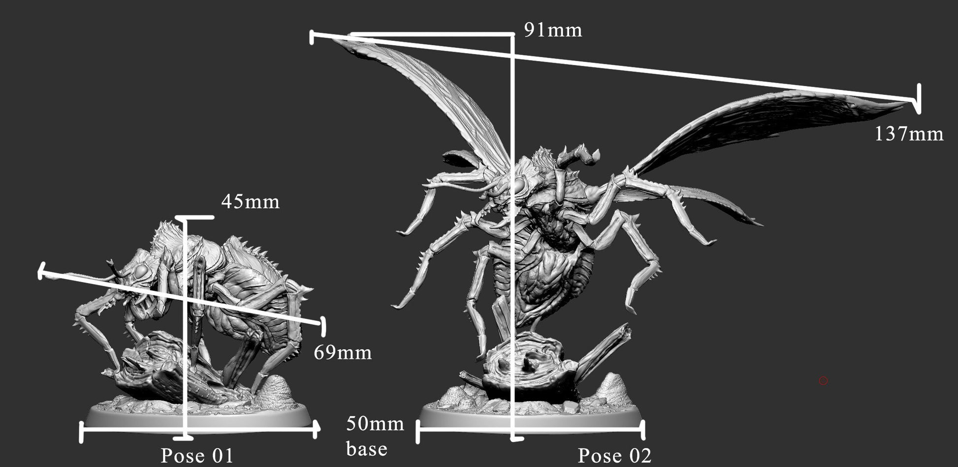 Goliath Ant Painted Model - Mini Monster Mayhem Printed Miniature | Dungeons & Dragons | Pathfinder | Tabletop