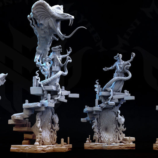 Occult Cobra - Mini Monster Mayhem Printed Miniature | Dungeons & Dragons | Pathfinder | Tabletop