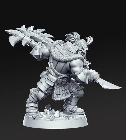 Gandharr, Berserker- RN Estudio Printed Miniature | Dungeons & Dragons | Pathfinder | Tabletop