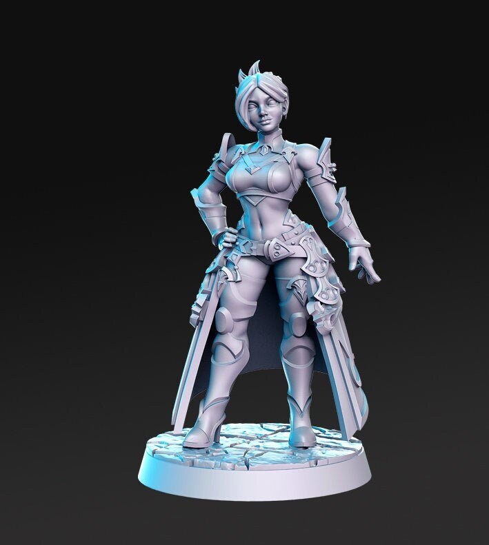 Lolissa, JRPG Heroine - RN Estudio Printed Miniature | Dungeons & Dragons | Pathfinder | Tabletop