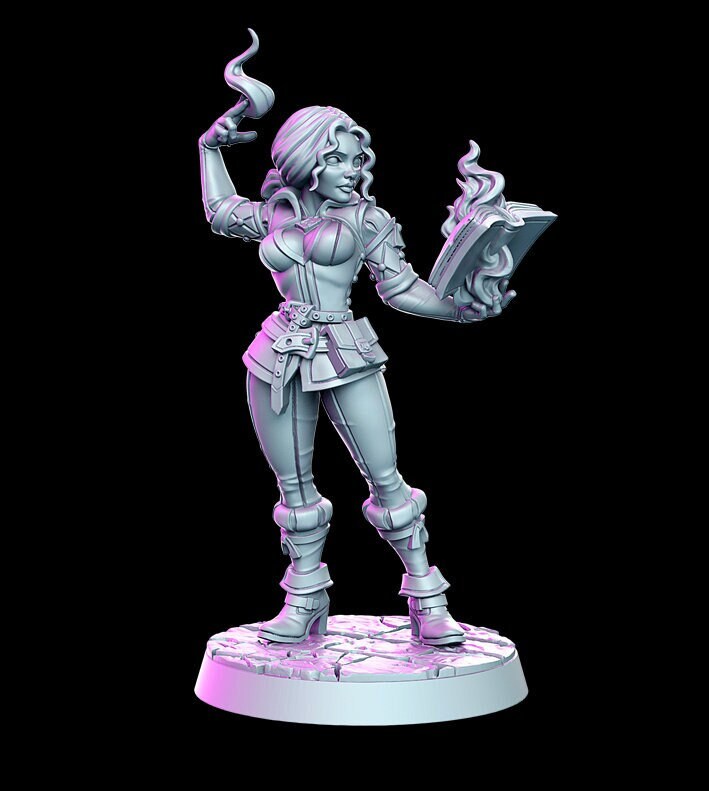 Silveria, Wizard Painted Model - RN Estudio Printed Miniature | Dungeons & Dragons | Pathfinder | Tabletop