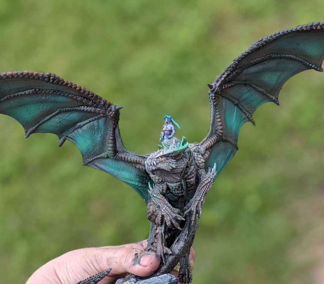 Flying Dragon Painted Model - Lord of the Print Miniature | Dungeons & Dragons | Pathfinder | Tabletop