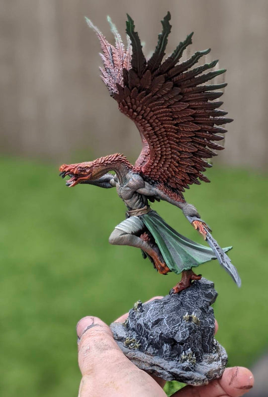 Vulduk, Vulture Demon Painted Model - Archvillain Games Printed Miniature | Dungeons & Dragons | Pathfinder | Tabletop