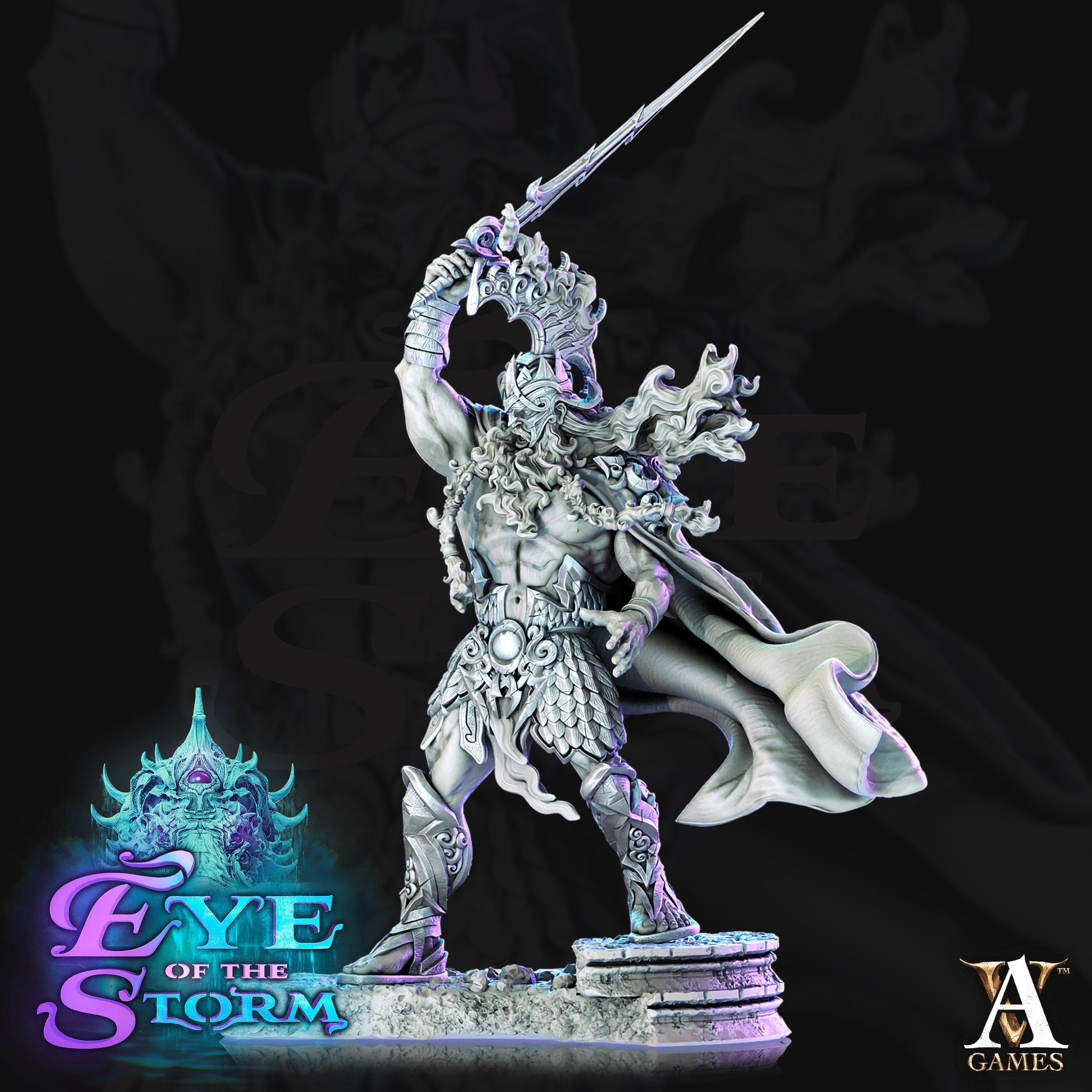 Keravnos, Storm Giant King - Archvillain Games Printed Miniature | Dungeons & Dragons | Pathfinder | Tabletop