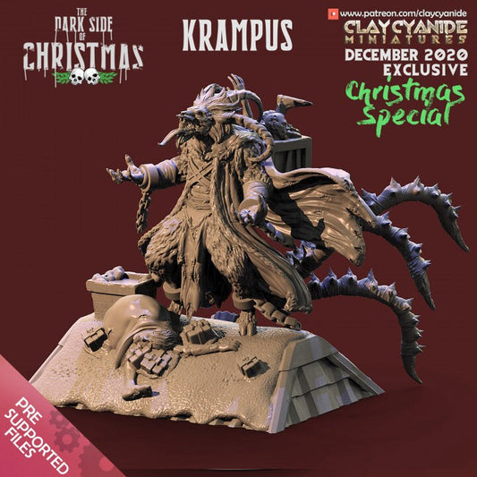 Krampus - Clay Cyanide Printed Miniature | Dungeons & Dragons | Pathfinder | Tabletop