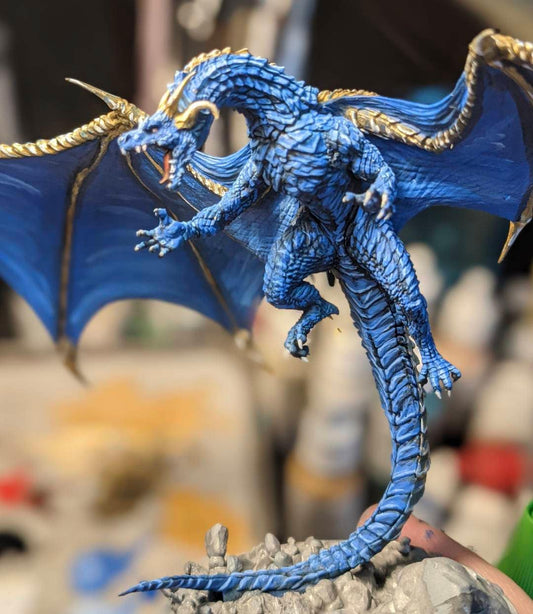 Painted Dragon Model - Neverishka, Spawn of Ethrazek - Archvillain Games Printed Miniature | Dungeons & Dragons | Pathfinder | Tabletop
