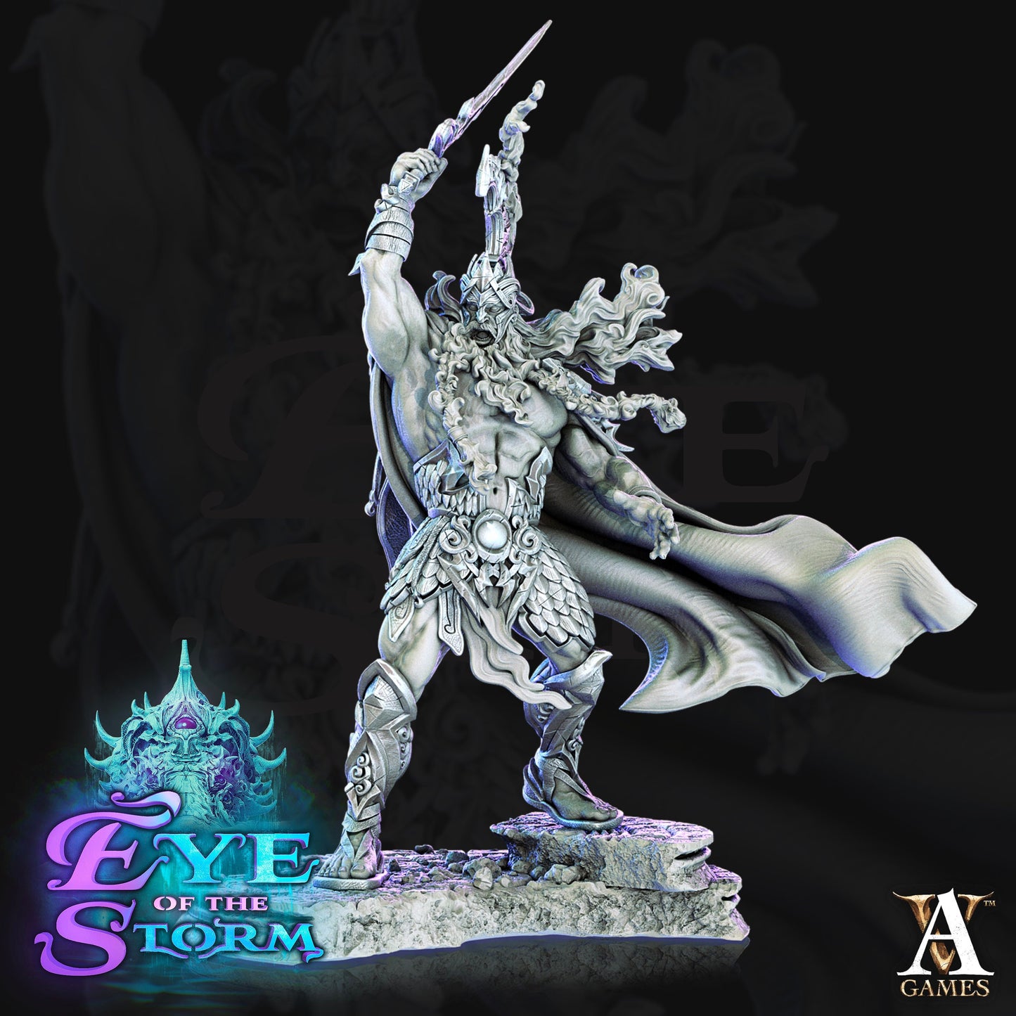 Keravnos, Storm Giant King - Archvillain Games Printed Miniature | Dungeons & Dragons | Pathfinder | Tabletop