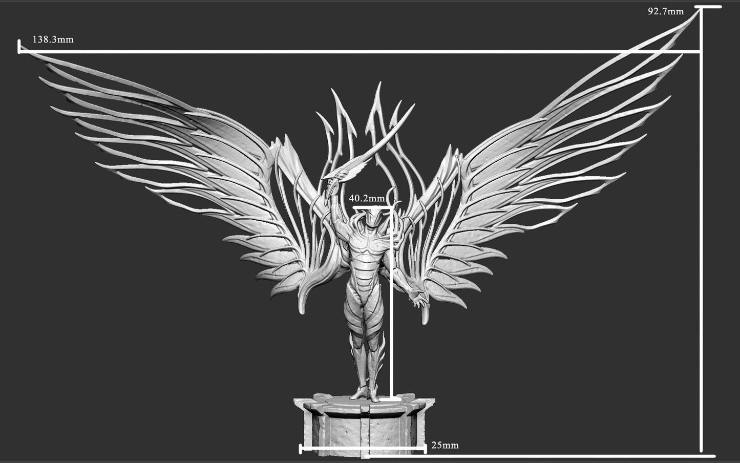 Guardian of all Metals, Steel Angel - Mini Monster Mayhem Printed Miniature | Dungeons & Dragons | Pathfinder | Tabletop