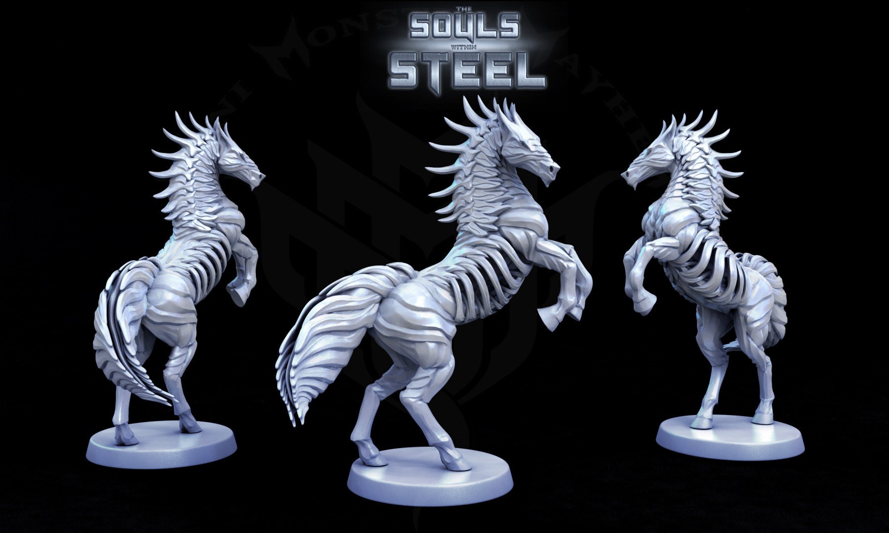 Iron Stallion - Mini Monster Mayhem Printed Miniature | Dungeons & Dragons | Pathfinder | Tabletop