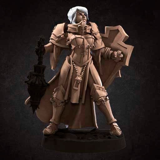 Diana, the Purifier - Great Grimoire Printed Miniature | Dungeons & Dragons | Pathfinder | Tabletop