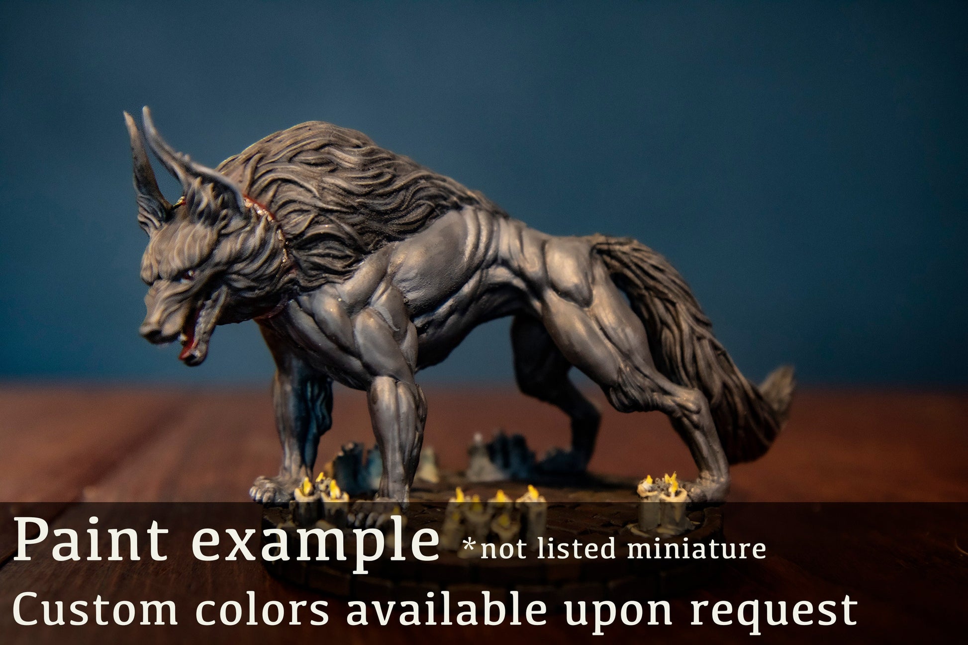 Dire Wolves - Cast n Play Printed Miniature | Dungeons & Dragons | Pathfinder | Tabletop