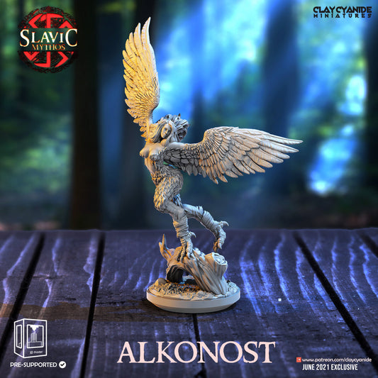 Alkonost - Clay Cyanide Printed Miniature | Dungeons & Dragons | Pathfinder | Tabletop