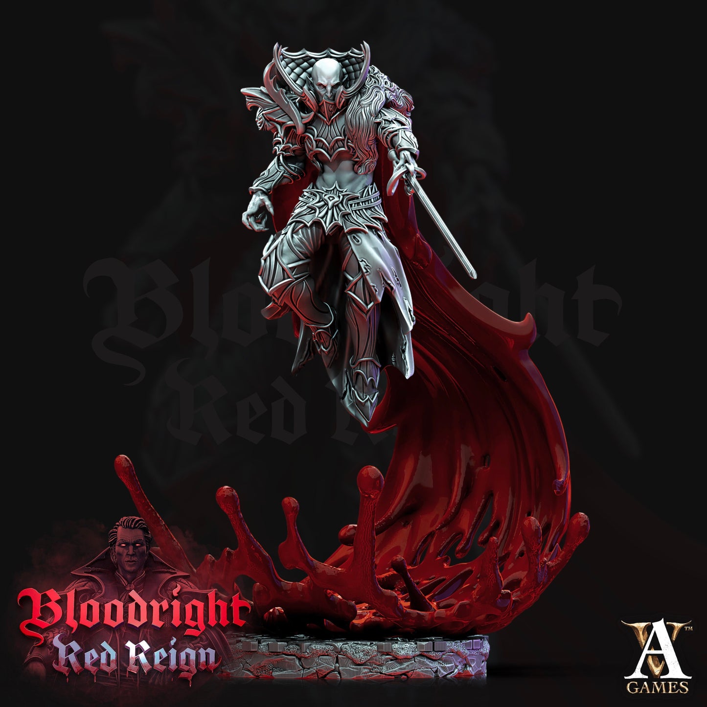 Bloodcloak Vampire Henchmen - Archvillain Games Printed Miniature | Dungeons & Dragons | Pathfinder | Tabletop